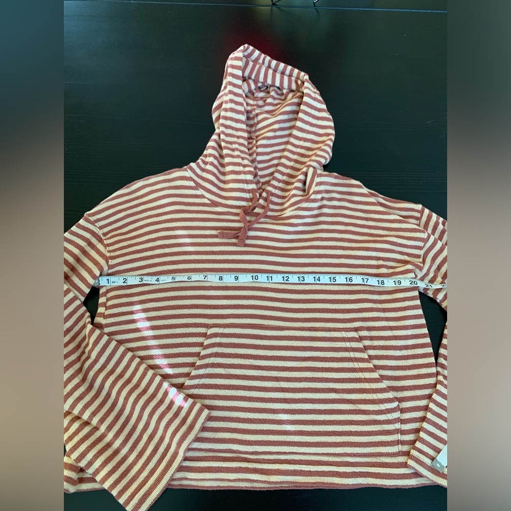Roxy boho beach vibes hoodie pullover rust brown white size xs / small? - Picture 8 of 8